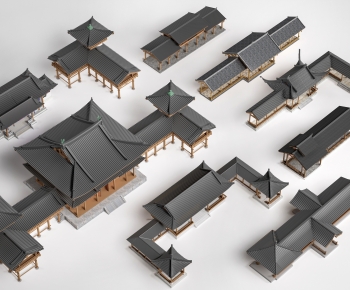 新中式景观廊架组合-ID:612952951