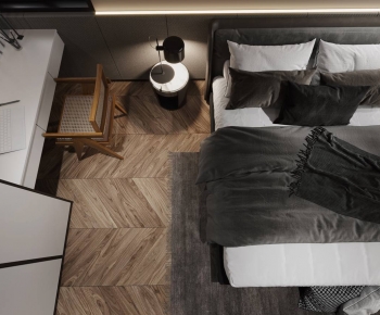 Modern Double Bed-ID:505717042