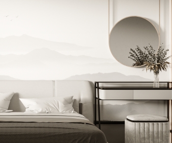 New Chinese Style Double Bed-ID:515156982