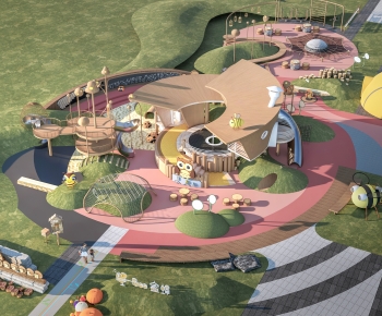 Modern Park Landscape-ID:348321916