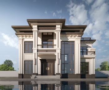 Simple European Style Detached Villa-ID:592293981