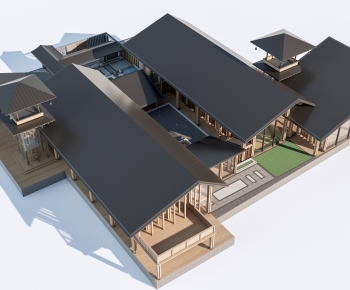 New Chinese Style Architecture Of Artistic Style-ID:395473963