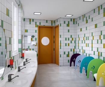 Modern Children's Restroom-ID:491065038