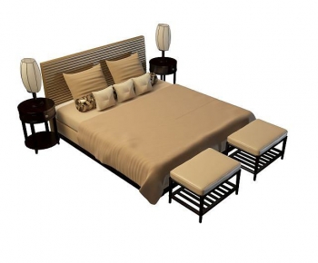Simple European Style Double Bed-ID:338238002
