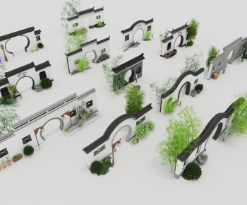 Chinese Style Landscape Wall-ID:716202026