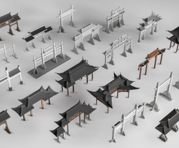 New Chinese Style Decorated Archway-ID:411993985