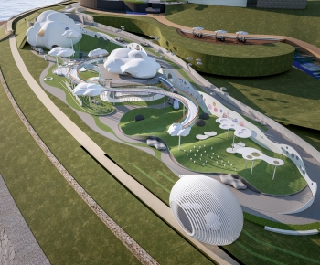 Modern Park Landscape-ID:673033954