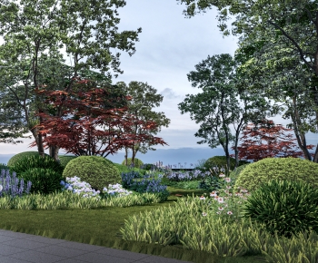 现代公园景观灌木植物丛-ID:621330026