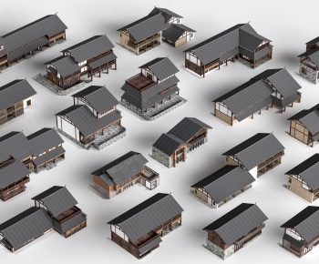 新中式民宿客栈建筑组合-ID:581624032