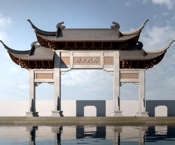 New Chinese Style Decorated Archway-ID:488761907