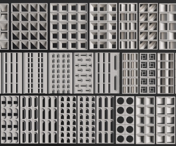 Modern Cement Brick Screen Partition-ID:374110943