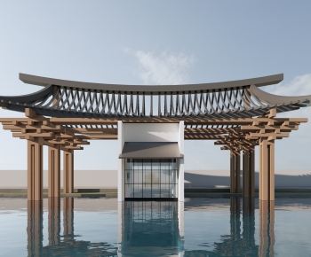 New Chinese Style Facade Element-ID:185089162