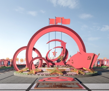 现代党建文化小品-ID:121550657