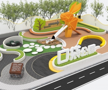 Modern Park Landscape-ID:391135931