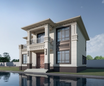Simple European Style Detached Villa-ID:295447115