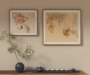新中式装饰挂画组合-ID:738115079