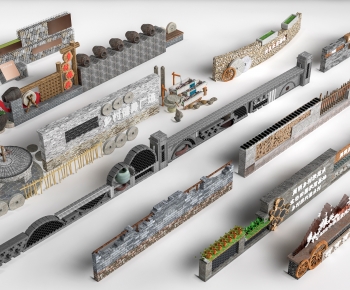 New Chinese Style Landscape Wall-ID:619442945