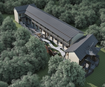 Chinese Style Appearance Of Commercial Building-ID:401233911