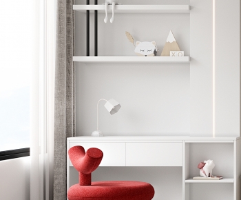 Modern Computer Desk And Chair-ID:722536094