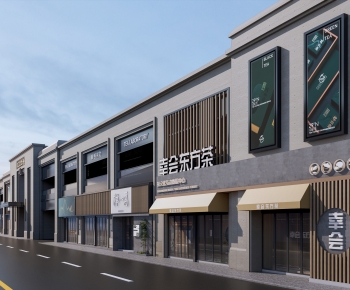 Modern Facade Element-ID:961579084