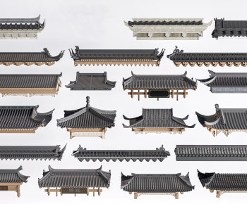 中式屋檐构建组合-ID:768388035