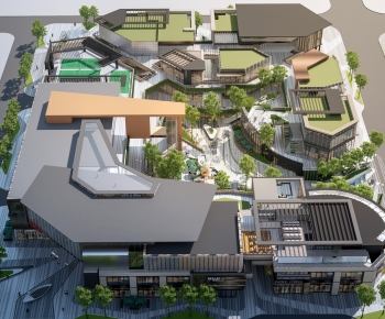 现代商业街建筑-ID:497710942