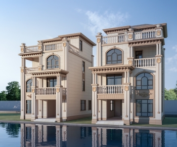 Simple European Style Detached Villa-ID:129791986