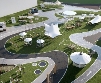 Modern Park Landscape-ID:631634003