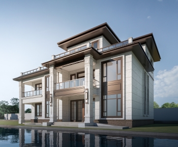 Simple European Style Detached Villa-ID:151968009