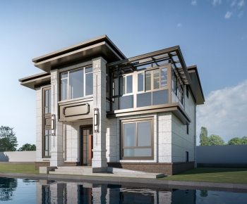 Simple European Style Detached Villa-ID:717732917