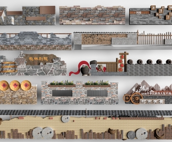 New Chinese Style Landscape Wall-ID:963244921