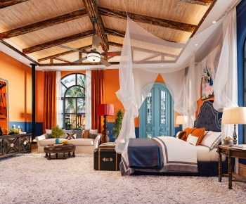 Southeast Asian Style Bedroom-ID:133961924