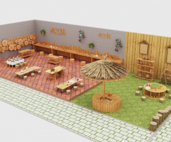 Modern Outdoor Space In Kindergarten-ID:604213956