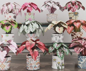 Modern Potted Green Plant-ID:659794097