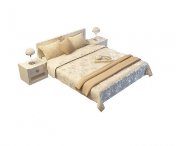 Simple European Style Double Bed-ID:263409696