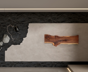 New Chinese Style TV Wall-ID:911667116