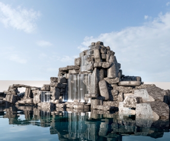 Modern Rockery Waterscape-ID:149444109