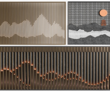 New Chinese Style TV Wall-ID:883016119