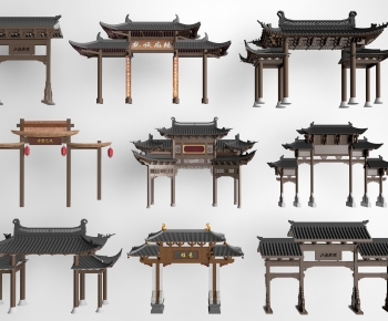 Chinese Style Decorated Archway-ID:224031933