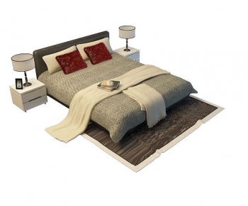 Simple European Style Double Bed-ID:301636936
