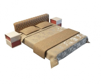 Simple European Style Double Bed-ID:303775076