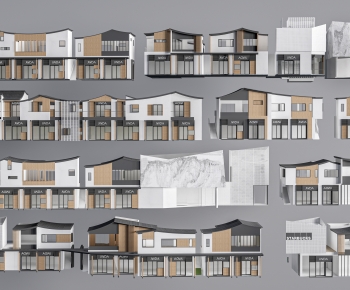 Modern Facade Element-ID:745698935