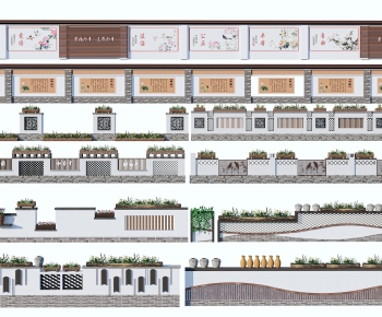 New Chinese Style Landscape Wall-ID:374566084