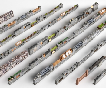 New Chinese Style Landscape Wall-ID:381165987