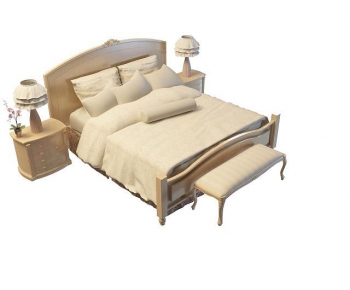 Simple European Style Double Bed-ID:177972088