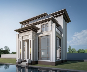 Simple European Style Detached Villa-ID:667166952