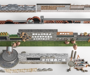 New Chinese Style Landscape Wall-ID:590670138