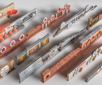 New Chinese Style Landscape Wall-ID:497379368