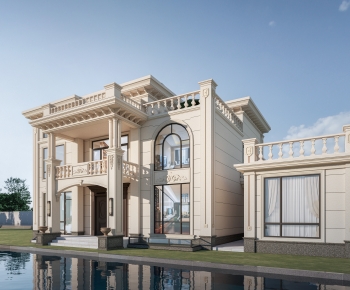 Simple European Style Detached Villa-ID:697059672