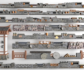 New Chinese Style Landscape Wall-ID:568764939